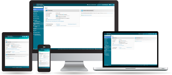 Plesk Control-Panel auf Desktop, Laptop, Tablet und Smartphone